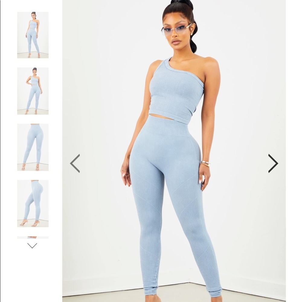 Bluestone Leggings and Cropped Tank Top